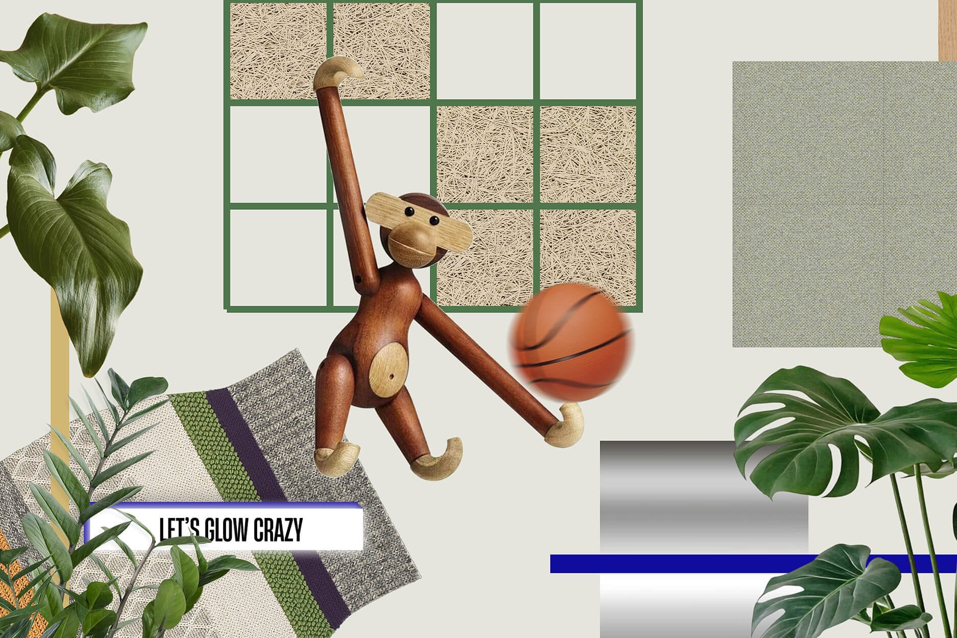 Nordeus workspace design concept collage and visual direction