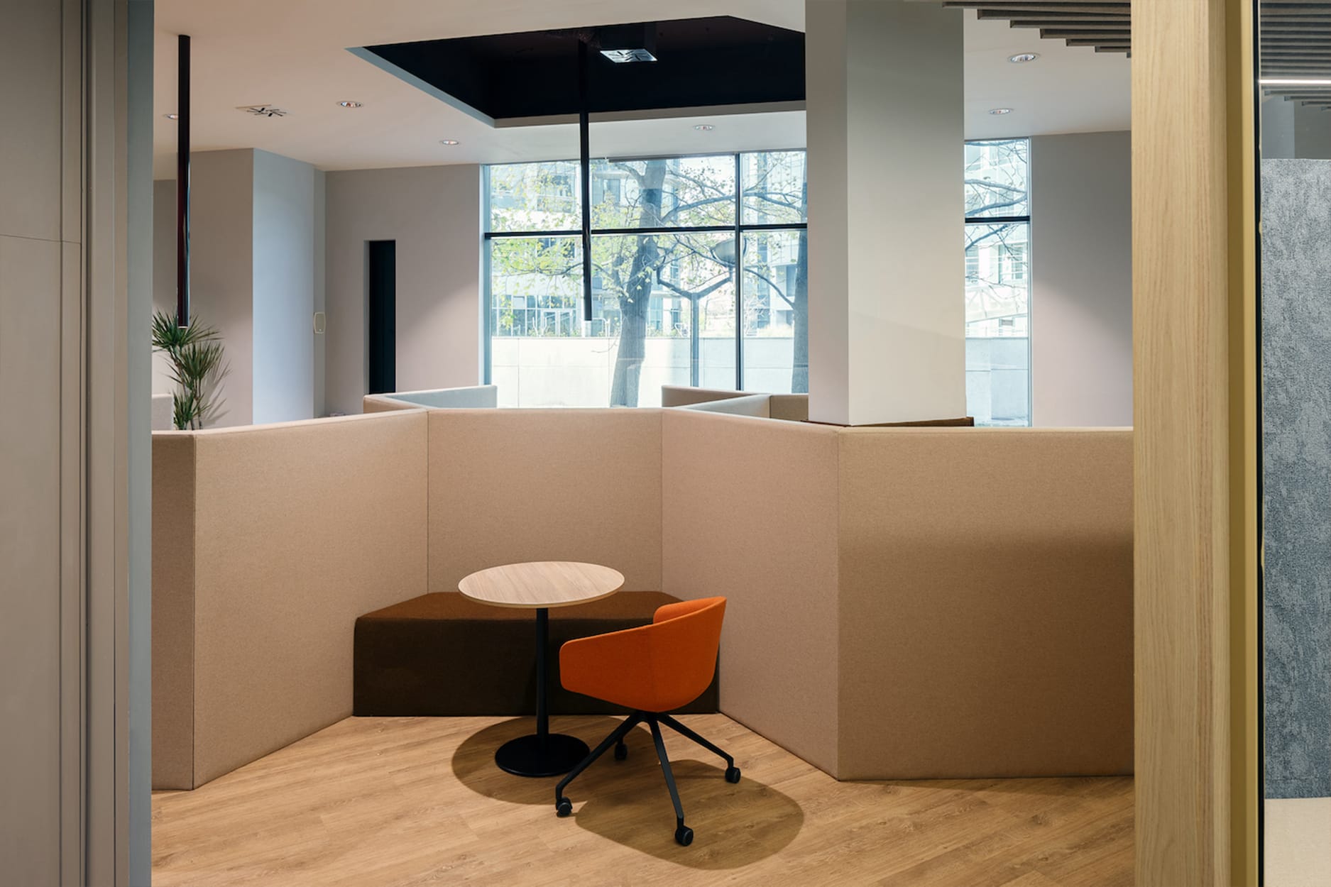 consultation desk area for conversations with clients Generali insurance office